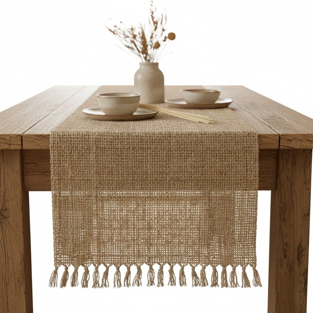 Wholesale jute table runner for retailers – natural rustic décor for dining tables