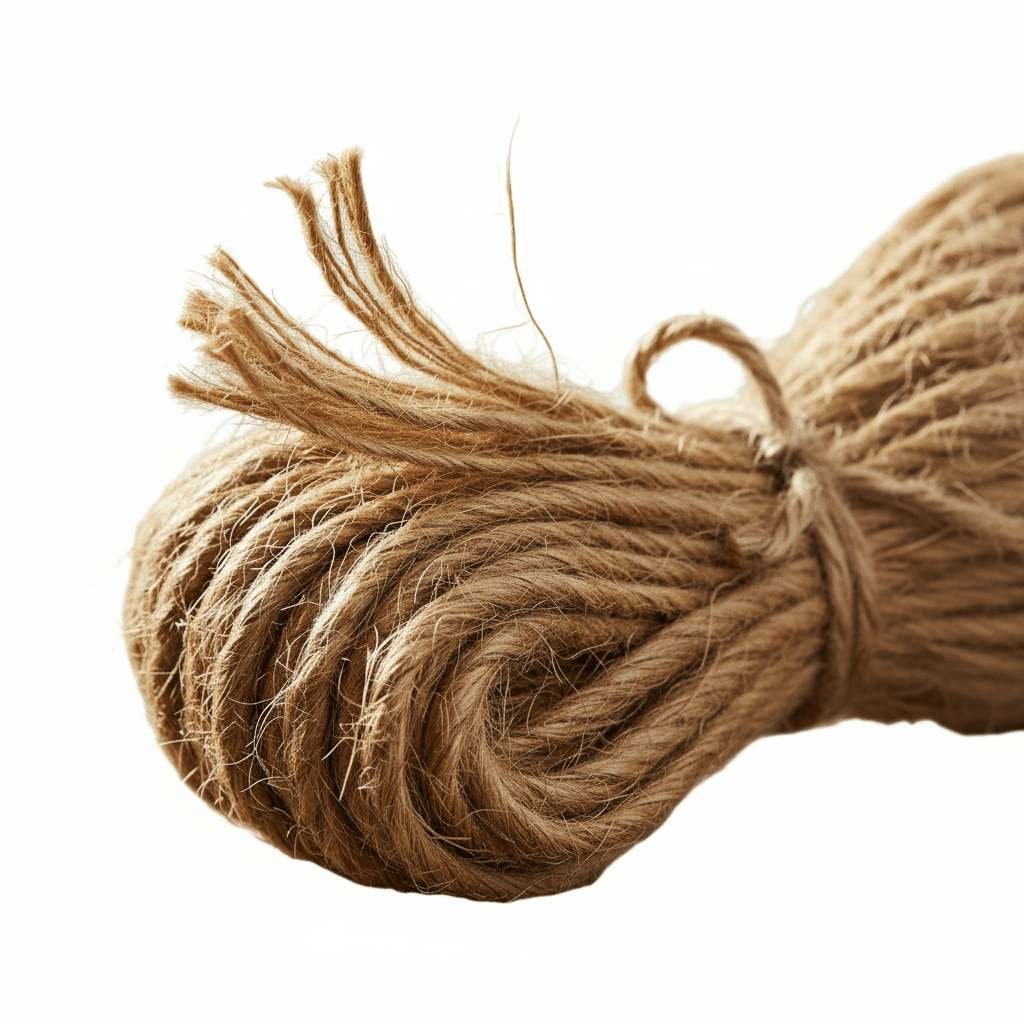 Thick natural jute rope roll for handicrafts, packaging and handcrafted furniture use