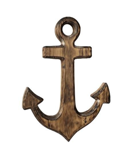 wood anchor for wholesale in white background